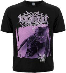 Предна част на оригинална метъл тениска Katatonia с виолетов принт Brave Murder Day