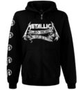 Черен метъл суичер с цип Metallica And Justice for All с лого на гърдите и ръкавите