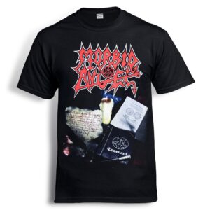 Лицева страна на черна метъл тениска Morbid Angel Covenant с обложката на албума
