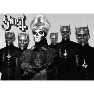 Малък плакат на Ghost с цялата банда