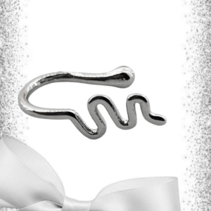 Обеца за нос без дупчене от медицинска стомана с вълнообразна форма