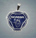 Двустранен медальон Scania от стомана