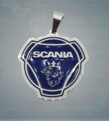 Двустранен медальон Scania от стомана