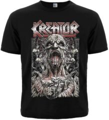 Лицева страна на черна метъл тениска Kreator Killer of Jesus с графичен дизайн и демони