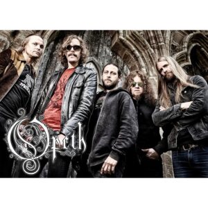 Плакат на Opeth с бандата в цветно