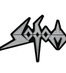 Голяма везана нашивка Sodom със сребристо лого за гръб на яке