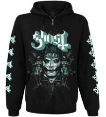 Метъл суичер с цип Ghost Impera черен преден изглед с лого