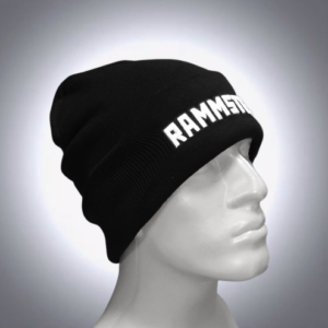 Зимна мъжка шапка Rammstein с бяла 3D бродерия - Hover Image