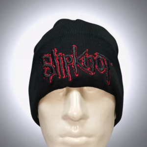Мъжка зимна шапка Slipknot с червена 3D бродерия - Hover Image
