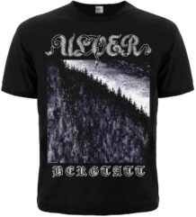 Черна музикална тениска Ulver Bergtatt с цветна щампа на горски пейзаж
