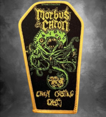Бродирана метъл нашивка Morbus Chron с форма на ковчег