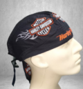 Кърпа шапка бандана Harley-Davidson с лого и оранжеви пламъци