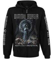Мъжки черен метъл суичер с цип Dimmu Borgir Death Cult Armageddon предна част и ръкави