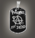 Пънк рок медальон с Punks Not Dead