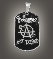 Пънк рок медальон с Punks Not Dead
