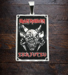 Мъжки масивен медальон на Iron Maiden 666
