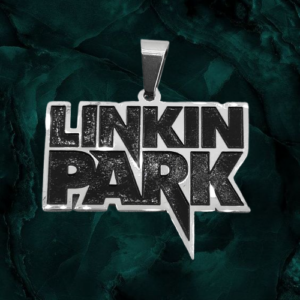 Сребриста стоманена висулка Linkin Park от медицинска стомана