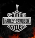 Рокерски медальон с логото на Harley-Davidson