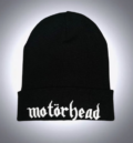 Мъжка зимна шапка Motörhead в черен цвят с бяла бродерия