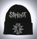 Черна зимна мъжка шапка Slipknot с бродирано лого и звезда