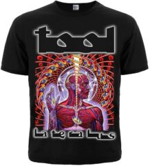Мъжка черна метъл тениска Tool Lateralus с цветна анатомична фигура и голямо лого
