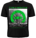 Черна мъжка метъл тениска Type O Negative Red Water с принт на дърво и зелено лого