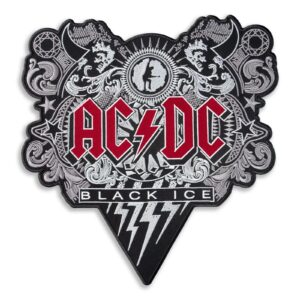 Голяма бродирана рок нашивка AC/DC Black Ice за гръб на яке