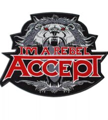 Голяма бродирана метъл нашивка Accept I'm a Rebel за гръб