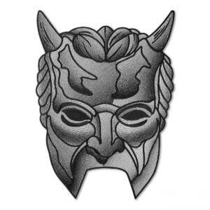 Бродирана голяма метъл нашивка Ghost с маската на дявола за гръб