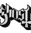 Оригинална бродирана метъл нашивка с бялото лого на Ghost