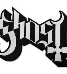 Оригинална бродирана метъл нашивка с бялото лого на Ghost