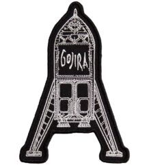 Официална черна нашивка на Gojira с бяло бродирана космическа совалка и лого