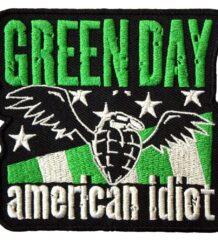 Официална бродирана пънк нашивка Green Day American Idiot Wings