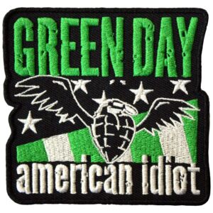 Официална бродирана пънк нашивка Green Day American Idiot Wings