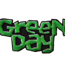 Оригинална черна нашивка Green Day със зелено бродирано лого Kerplunk