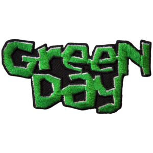 Оригинална черна нашивка Green Day със зелено бродирано лого Kerplunk
