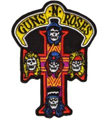 Бродирана рок нашивка Guns N' Roses с дизайна Appetite For Destruction Cross