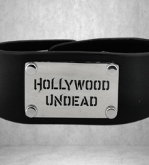 Кожена гривна с плочка на Hollywood Undead