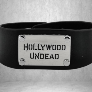 Кожена гривна с плочка на Hollywood Undead