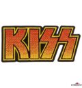 Висококачествена бродирана нашивка на KISS с жълто-оранжев градиент