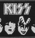 Рок нашивка KISS Faces черно-бяла бродерия за дрехи