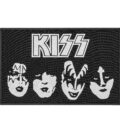 Голяма везана нашивка KISS с лого и маскирани лица за гръб на яке