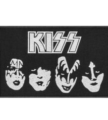 Голяма везана нашивка KISS с лого и маскирани лица за гръб на яке