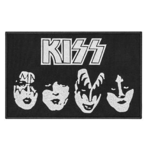 Голяма везана нашивка KISS с лого и маскирани лица за гръб на яке