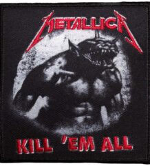 Принтирана метъл нашивка Metallica с дизайн от албума Kill 'Em All и сингъла Jump In The Fire