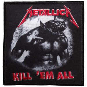 Принтирана метъл нашивка Metallica с дизайн от албума Kill 'Em All и сингъла Jump In The Fire