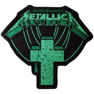 Оригинална бродирана метъл нашивка Metallica Master Of Puppets в зелен цвят