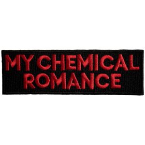 емблема за яке Компактна черна нашивка My Chemical Romance с червено бродирано лого