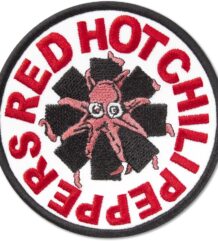 Оригинална кръгла рок нашивка Red Hot Chili Peppers с октопод