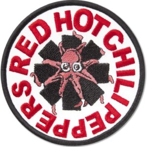 Оригинална кръгла рок нашивка Red Hot Chili Peppers с октопод